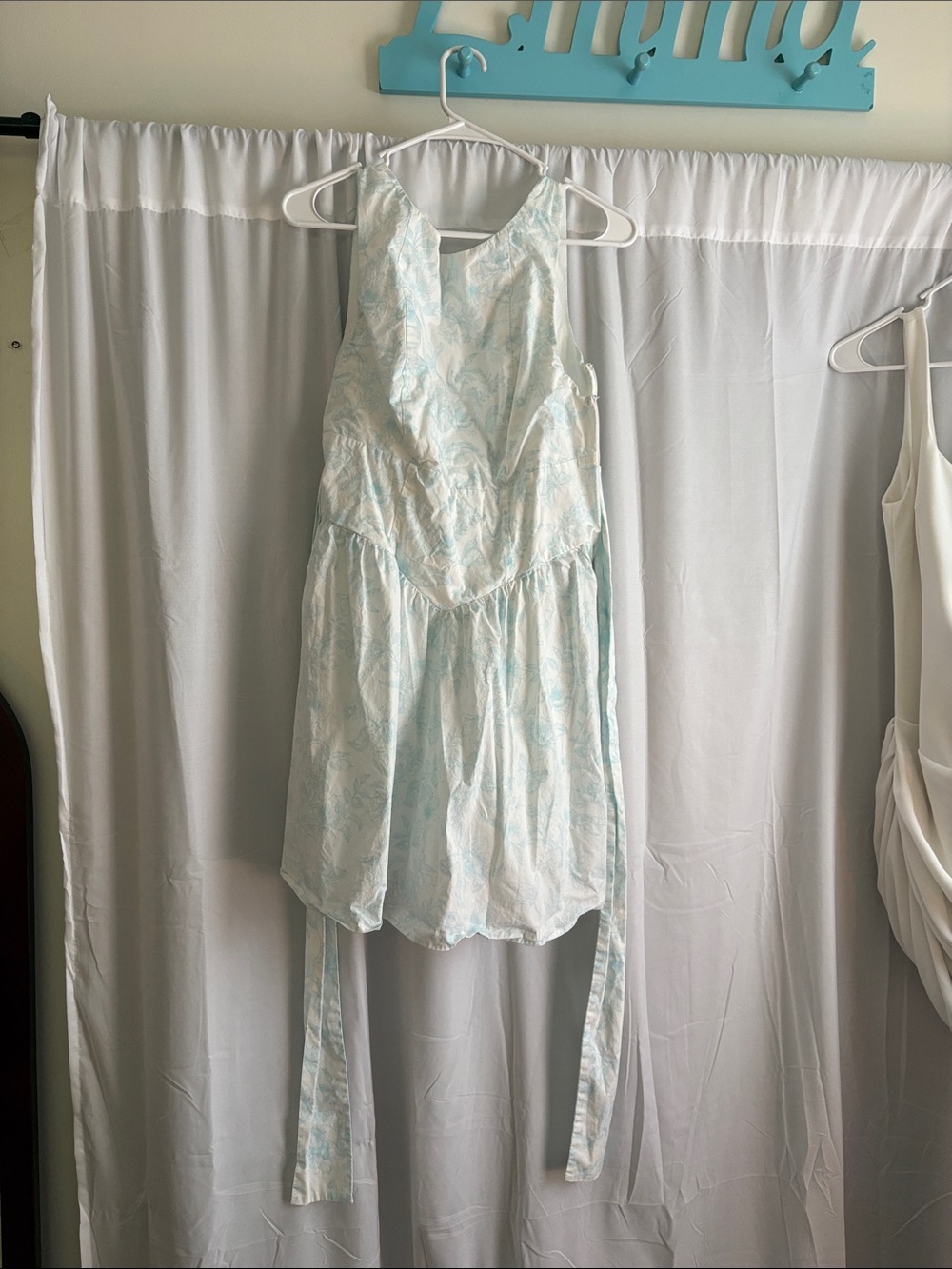 wild fable Light Blue Floral Midi Dress